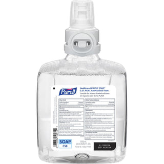 PURELL CS8 HEALTHY SOAP 0.5% PCMX Antimicrobial Foam - Floral ScentFor - 40.6 fl oz (1200.1 mL) - Hand, Skin - Clear - Anti-irritant - 2 / Carton