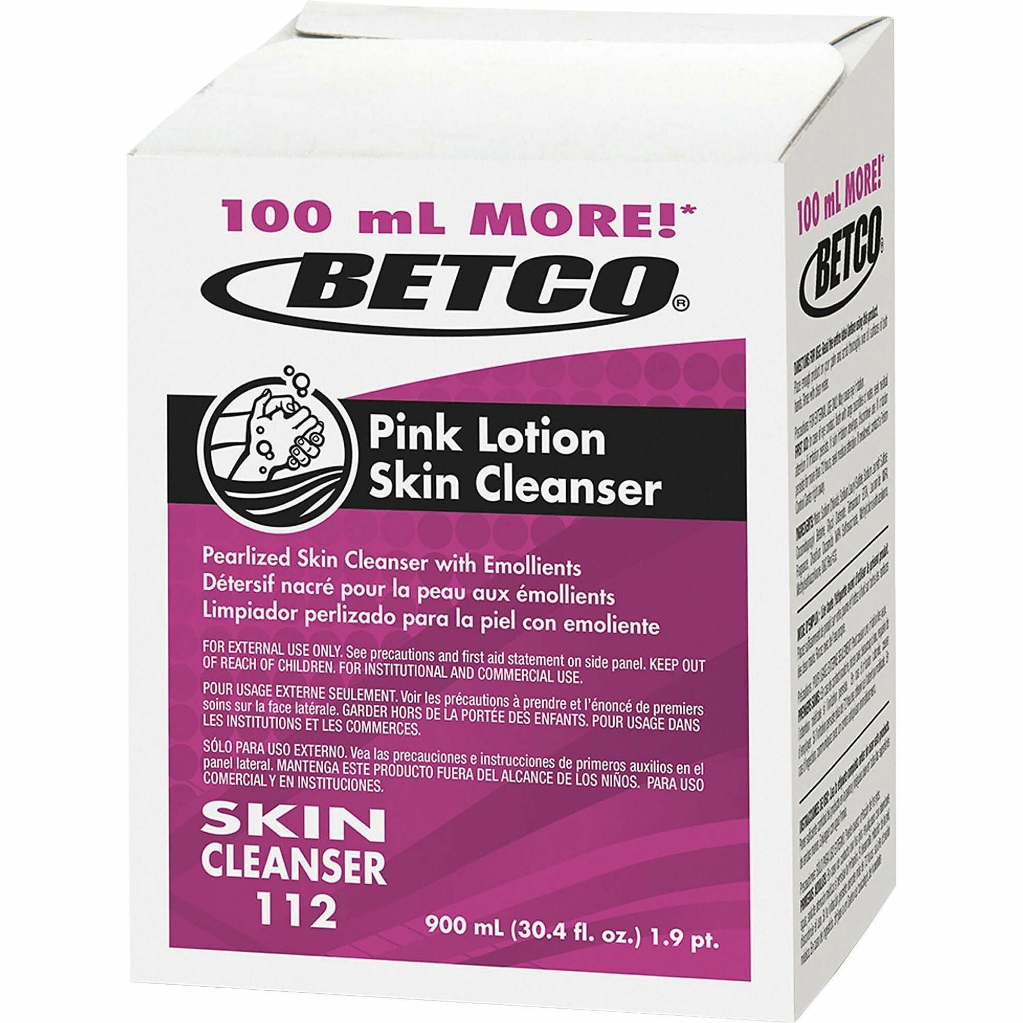 betco-lotion-skin-soap-cleanser-floral-scent-3043-oz-carton-of-12-refills-floral-scentfor-skin-hand-moisturizing-pink-anti-irritant-ph-balanced-12-carton_bet1121900 - 1
