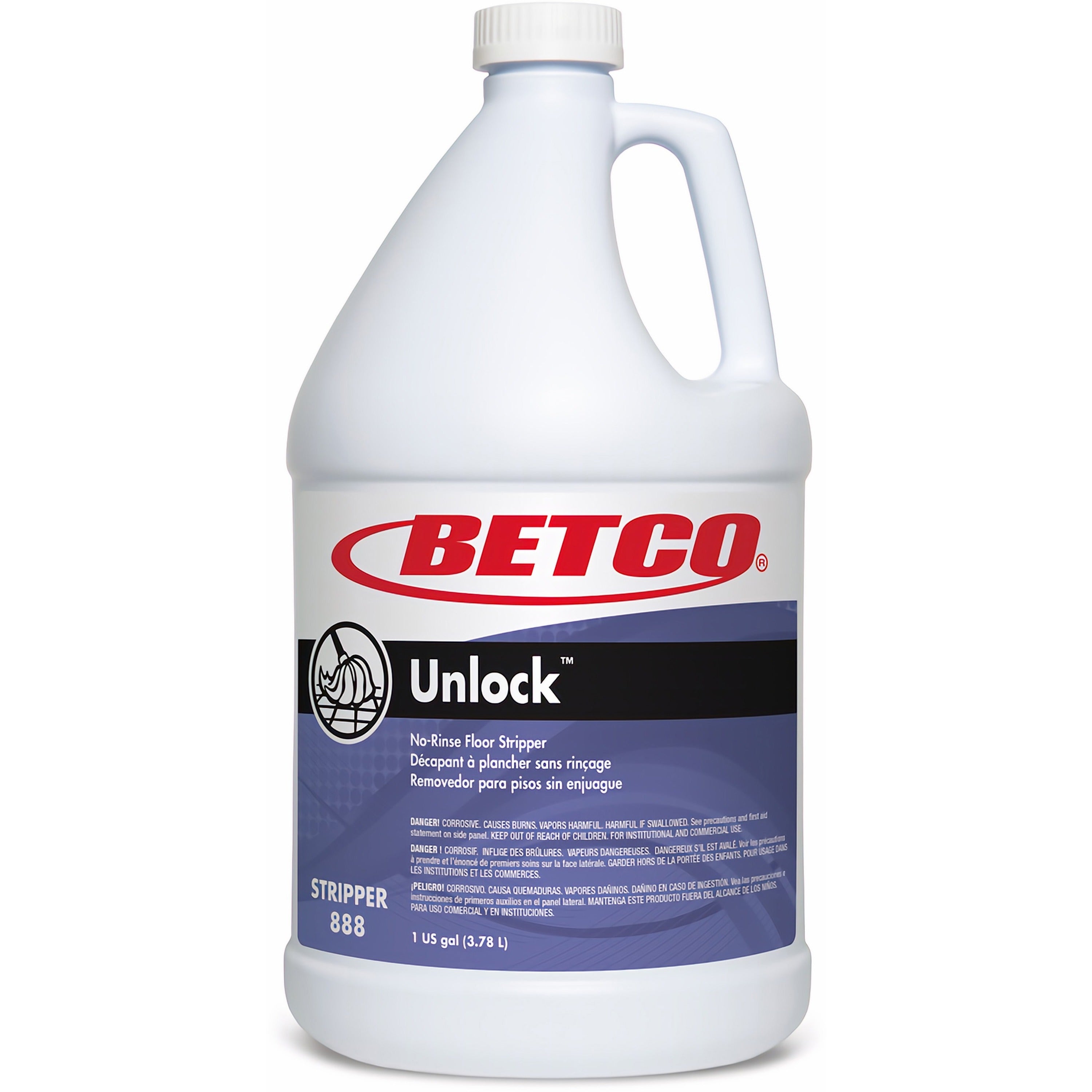 betco-unlock-floor-stripper-1-gallon-pack-of-4-ready-to-use-128-fl-oz-4-quart-128-oz-8-lb-4-carton-unscented-low-foaming-rinse-free-low-odor-clear_bet8880400 - 1