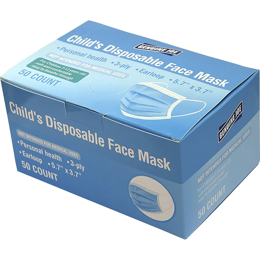 special-buy-child-face-mask-recommended-for-face-blue-disposable-comfortable-soft-pleated-earloop-style-mask-latex-free-50-box_spz85171 - 3