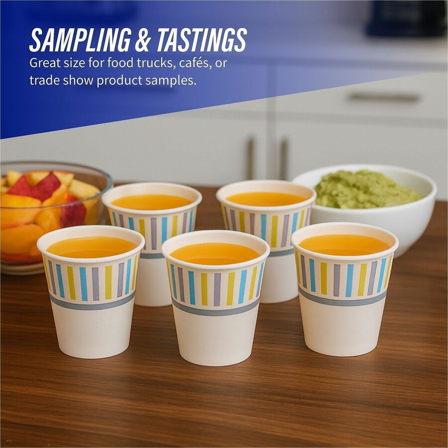 Genuine Joe 3 oz Cold Cups - 50 / Pack - Paper - Cold Drink, Beverage