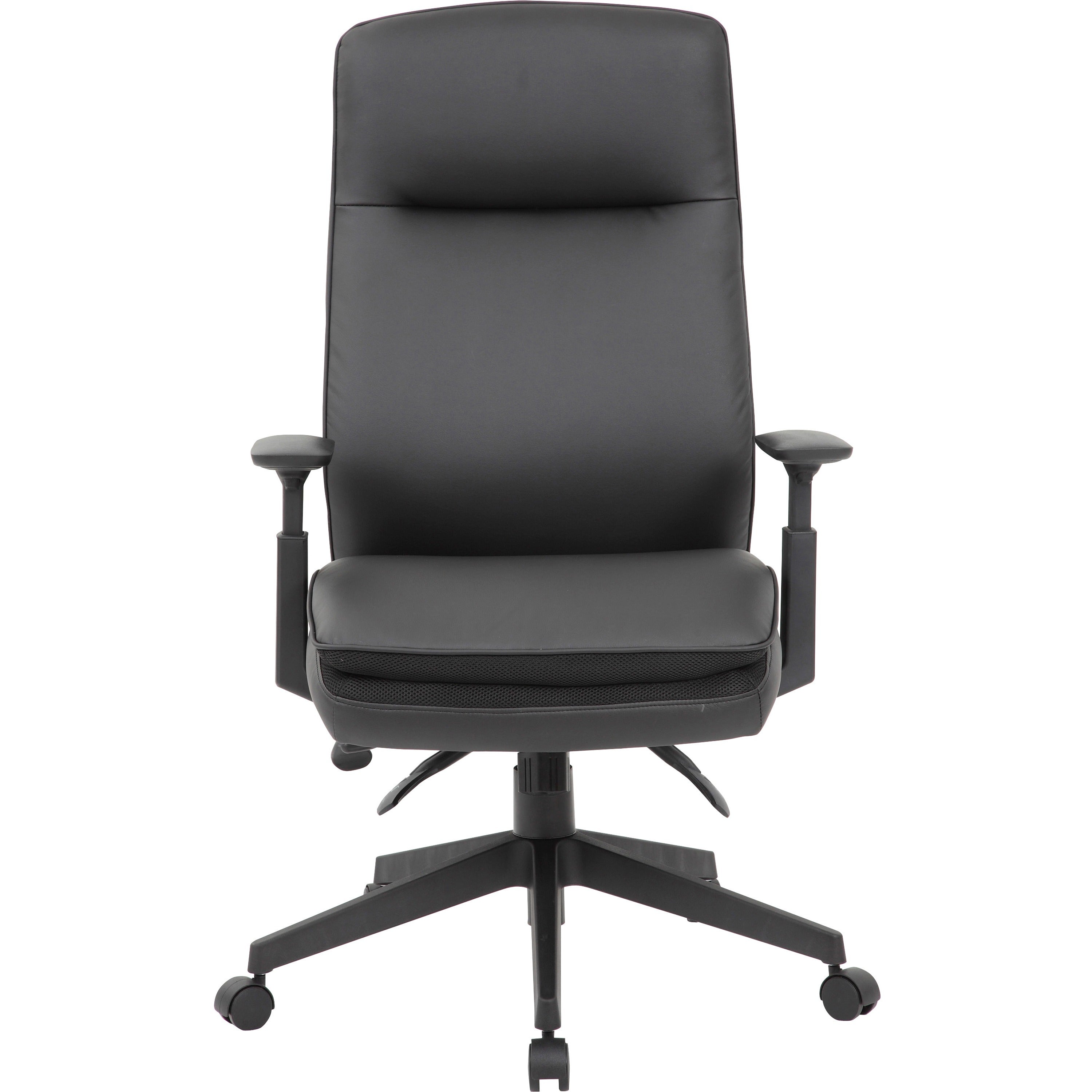 lorell-soft-high-back-executive-office-chair-black-vinyl-seat-black-vinyl-back-black-frame-high-back-5-star-base-armrest-1-each_llr03206 - 2