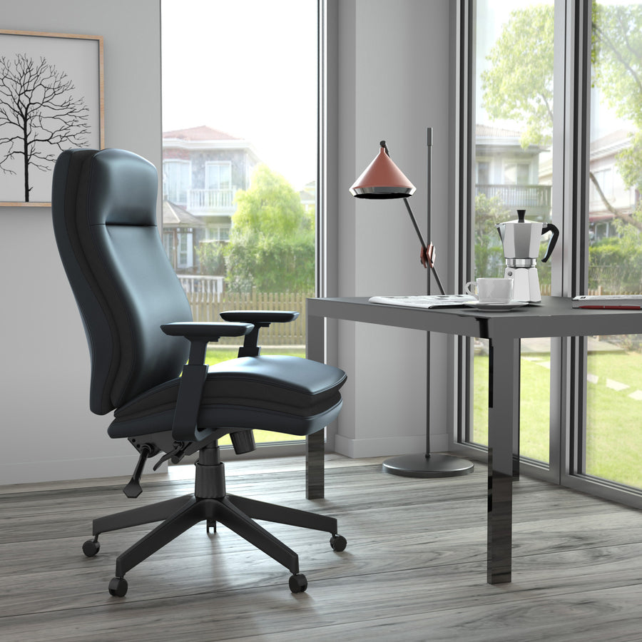 lorell-soft-high-back-executive-office-chair-black-vinyl-seat-black-vinyl-back-black-frame-high-back-5-star-base-armrest-1-each_llr03206 - 5