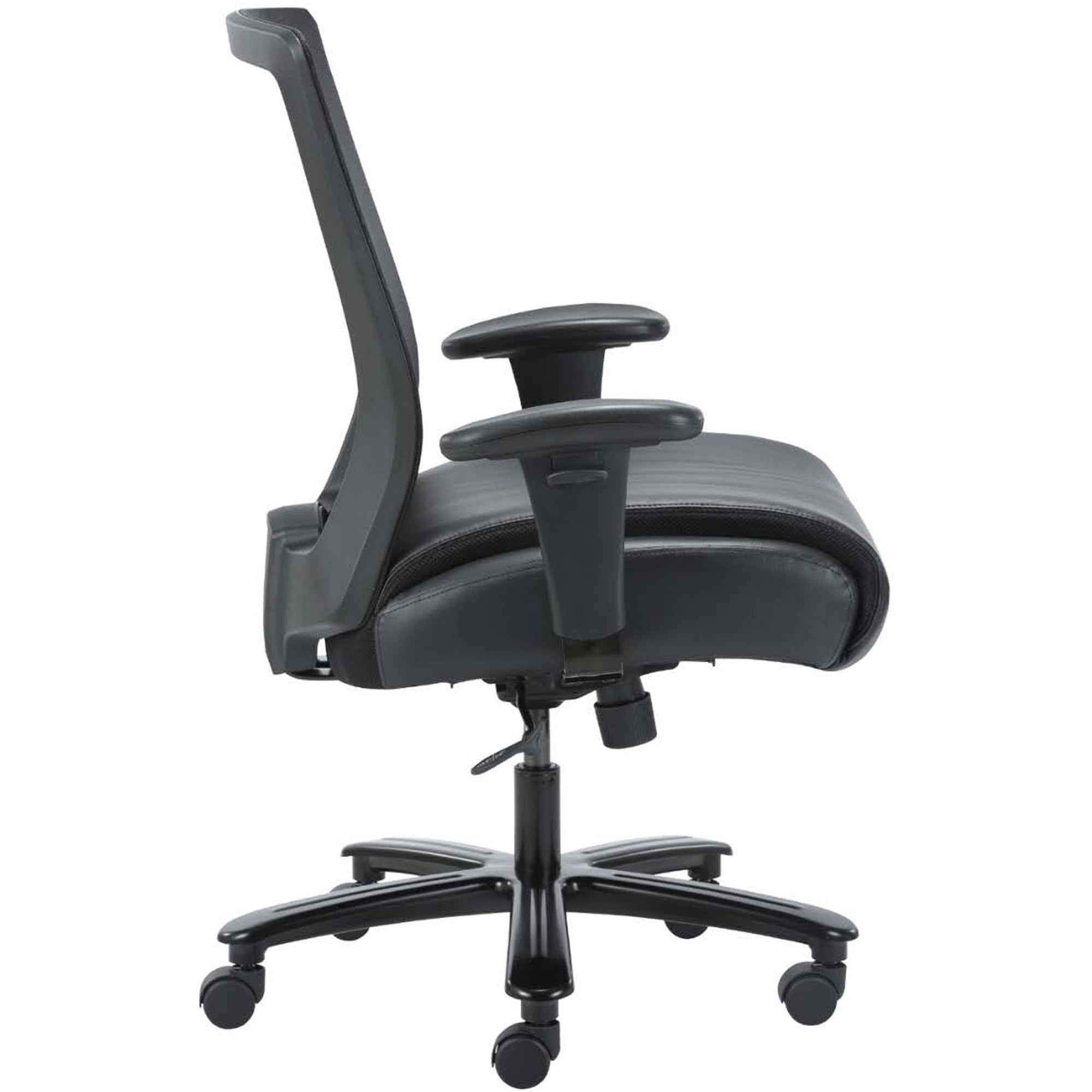 lorell-heavy-duty-mesh-back-task-chair-black-leather-polyurethane-seat-black-armrest-1-each_llr03207 - 5