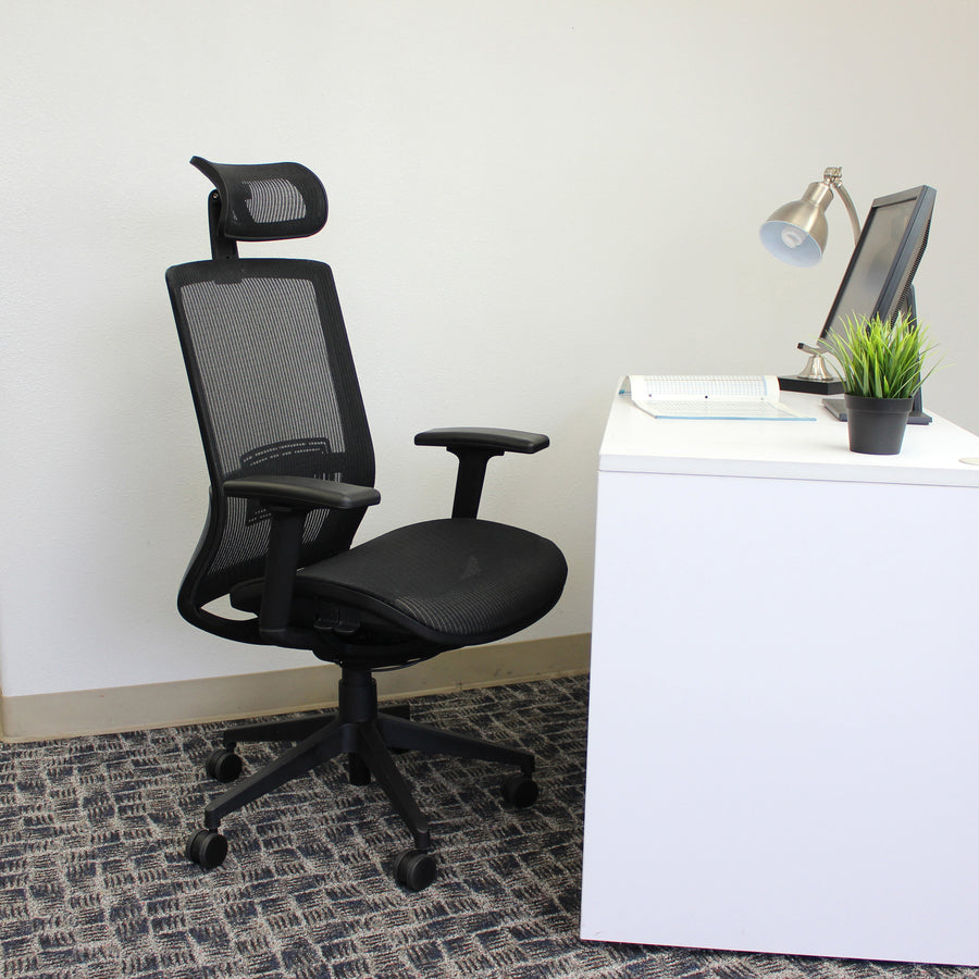 lorell-mesh-high-back-task-chair-with-headrest-black-armrest-1-each_llr03208 - 5