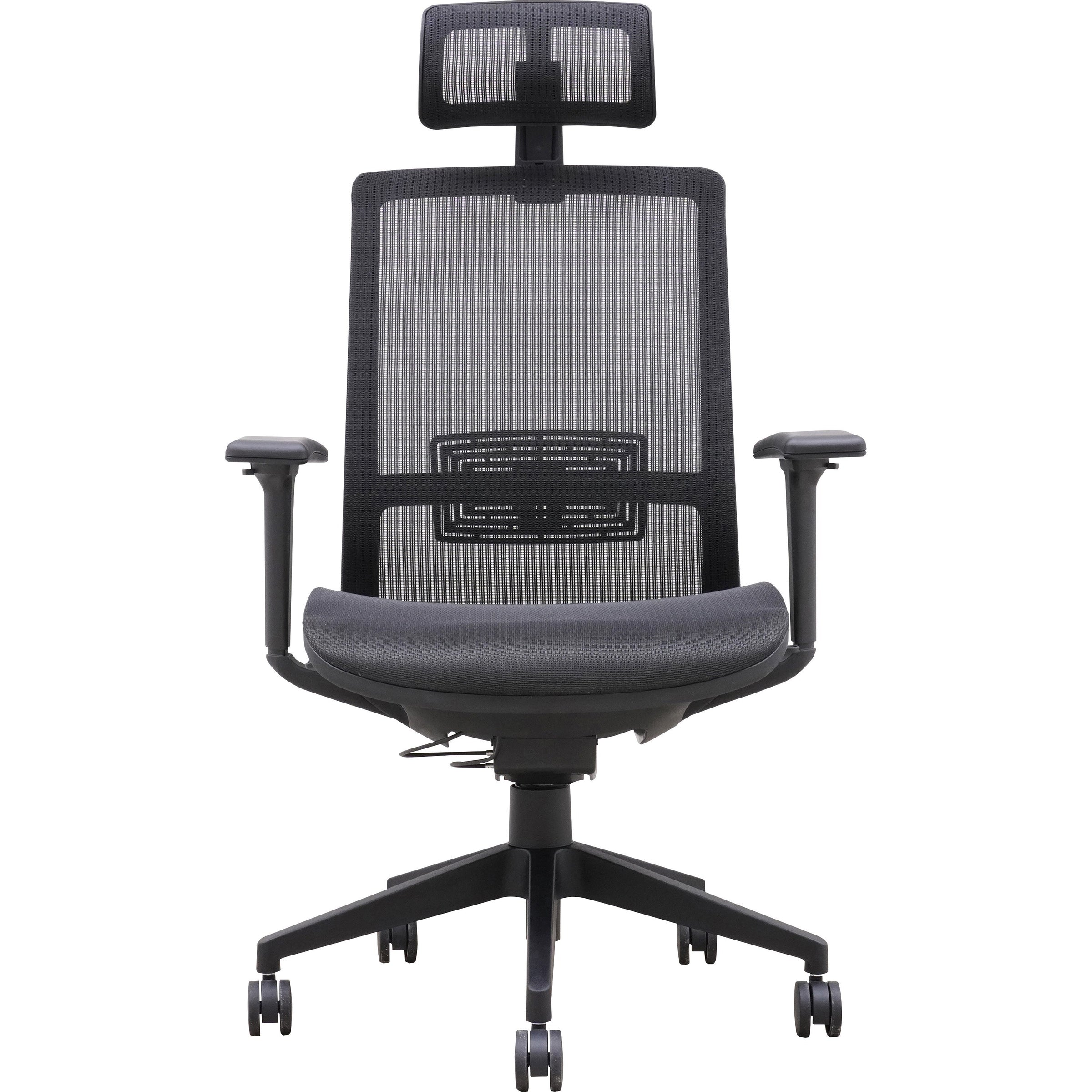 lorell-mesh-high-back-task-chair-with-headrest-black-armrest-1-each_llr03208 - 2
