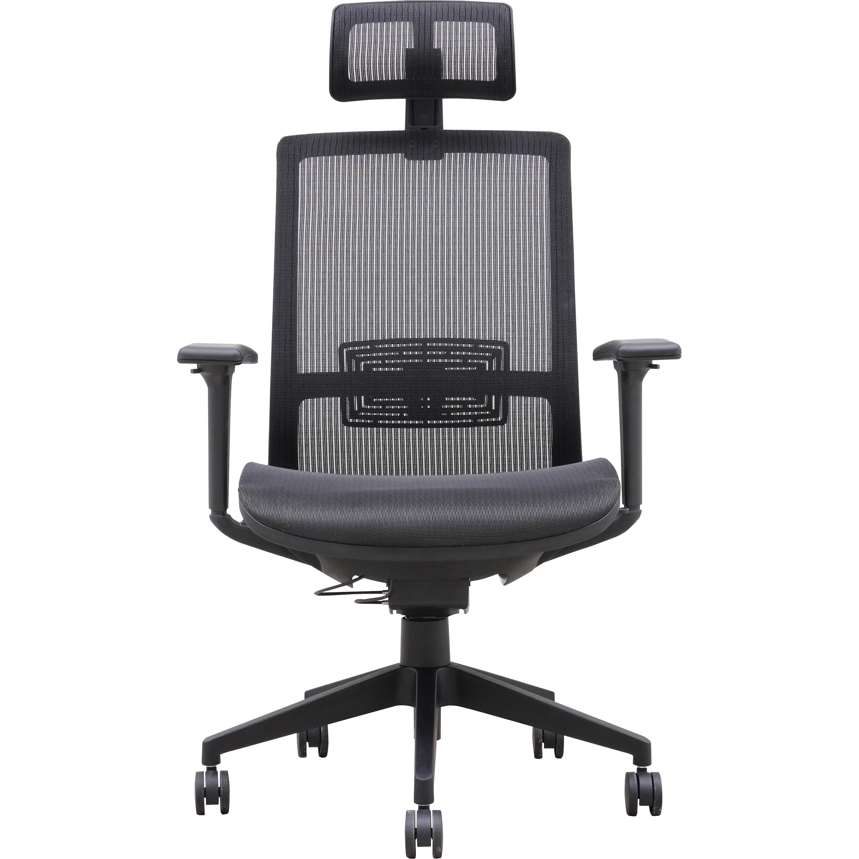 lorell-mesh-high-back-task-chair-with-headrest-black-armrest-1-each_llr03208 - 2