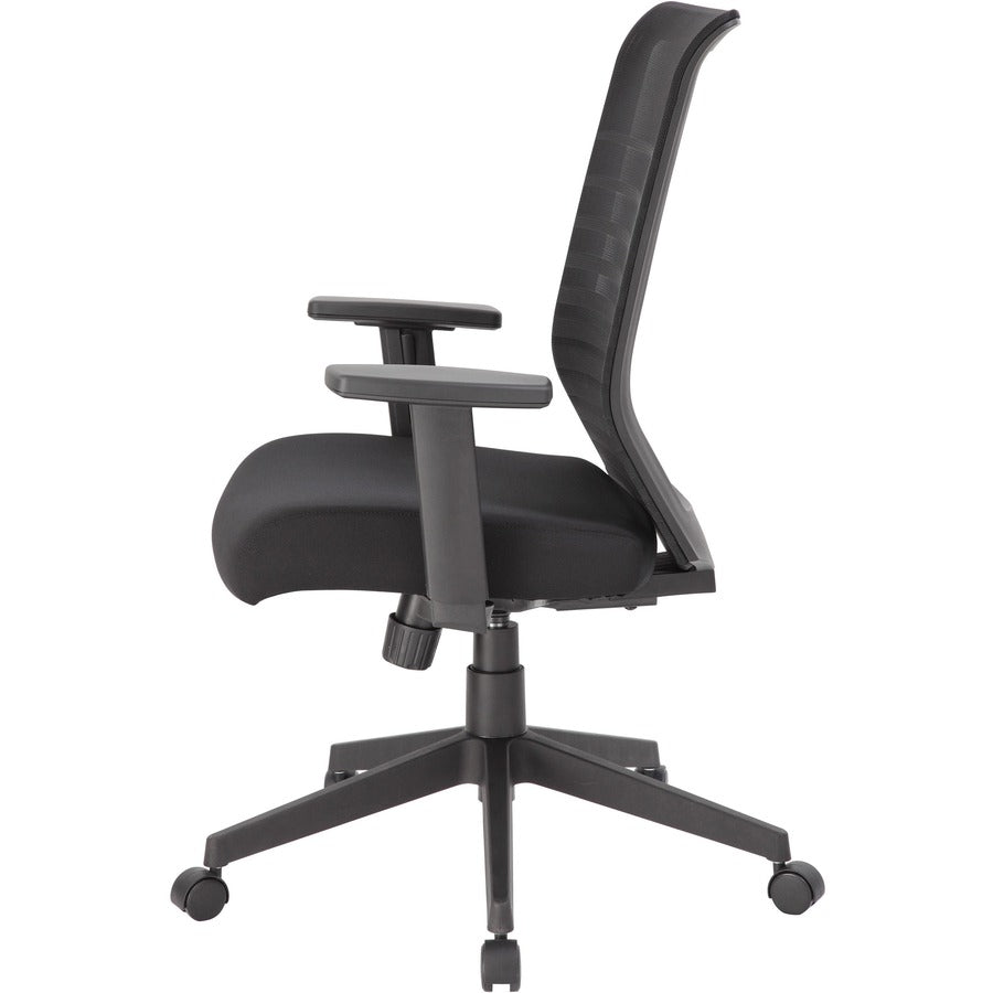 Lorell Removable Mesh Seat Cover - Fabric Seat - Black - Armrest - 1 Each