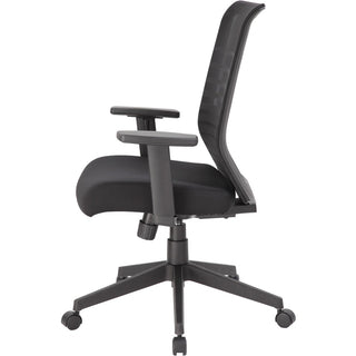 Lorell Removable Mesh Seat Cover - Fabric Seat - Black - Armrest - 1 Each