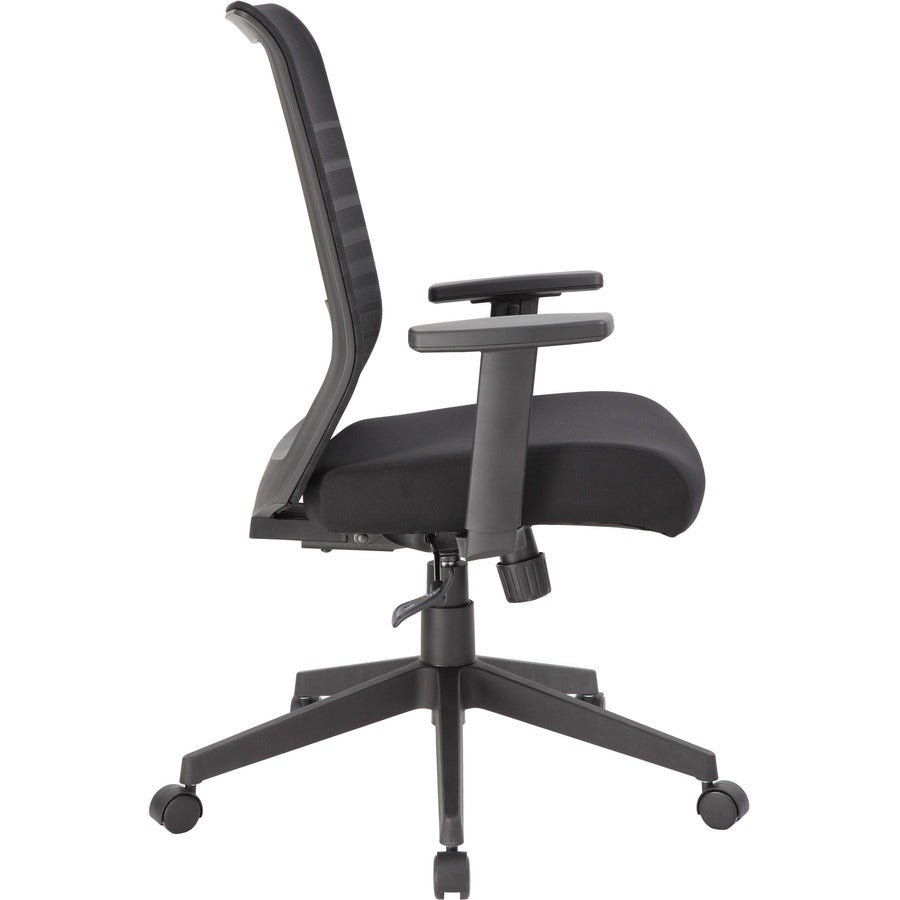 Lorell Removable Mesh Seat Cover - Fabric Seat - Black - Armrest - 1 Each