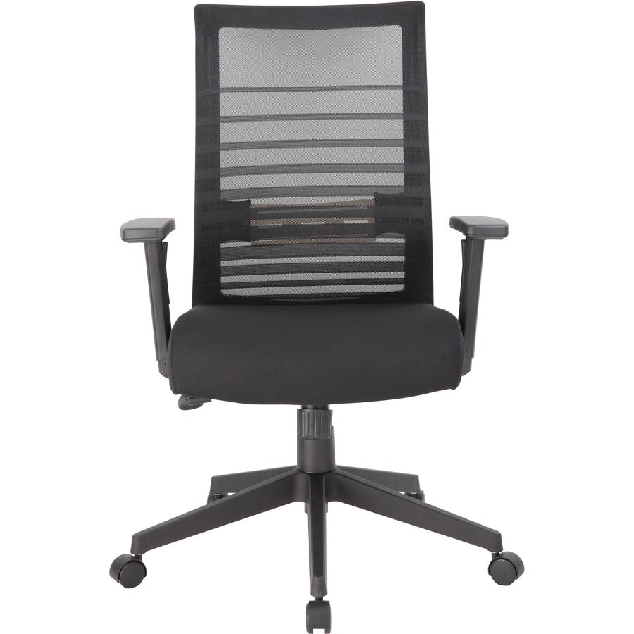 Lorell Removable Mesh Seat Cover - Fabric Seat - Black - Armrest - 1 Each