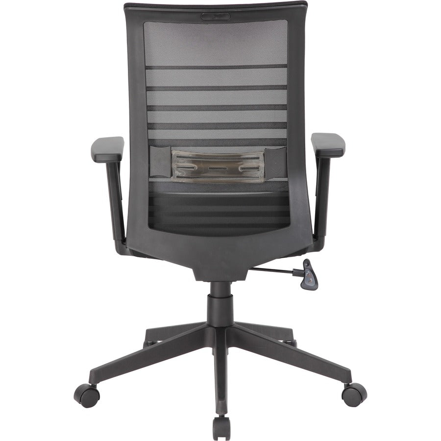 Lorell Removable Mesh Seat Cover - Fabric Seat - Black - Armrest - 1 Each