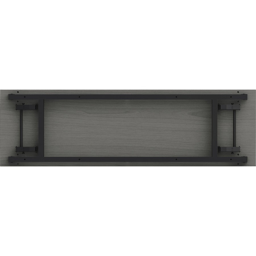 Lorell Folding Training Table - For - Table TopMelamine Top x 60" Table Top Width x 18" Table Top Depth x 1" Table Top Thickness - 30" Height - Assembly Required - Gray - 1 Each