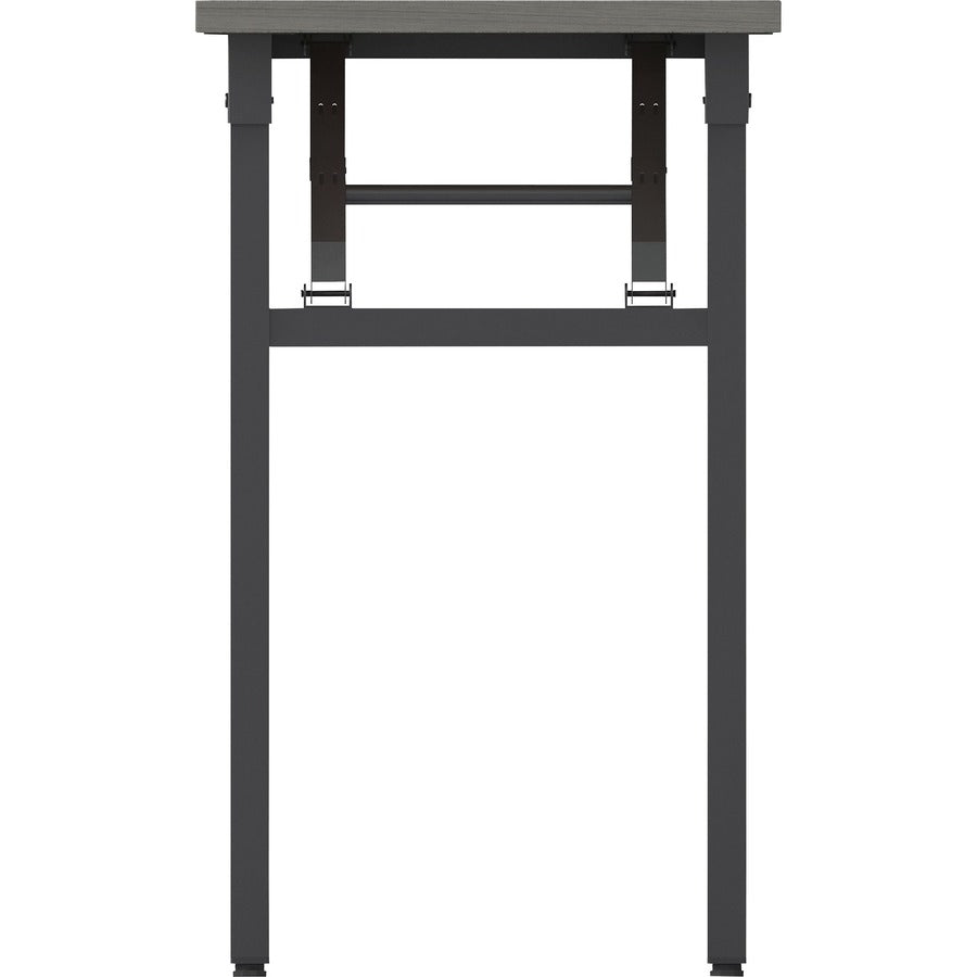 Lorell Folding Training Table - For - Table TopMelamine Top x 60" Table Top Width x 18" Table Top Depth x 1" Table Top Thickness - 30" Height - Assembly Required - Gray - 1 Each