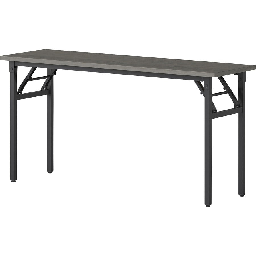 Lorell Folding Training Table - For - Table TopMelamine Top x 60" Table Top Width x 18" Table Top Depth x 1" Table Top Thickness - 30" Height - Assembly Required - Gray - 1 Each