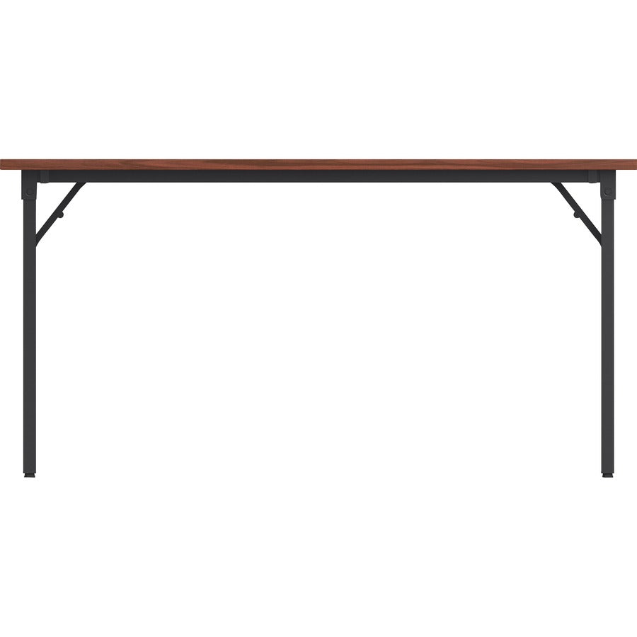 Lorell Folding Training Table - For - Table TopMelamine Top x 60" Table Top Width x 18" Table Top Depth x 1" Table Top Thickness - 30" Height - Assembly Required - Mahogany - 1 Each