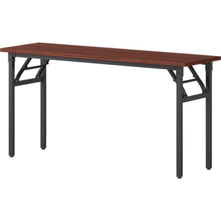 Lorell Folding Training Table - For - Table TopMelamine Top x 60" Table Top Width x 18" Table Top Depth x 1" Table Top Thickness - 30" Height - Assembly Required - Mahogany - 1 Each