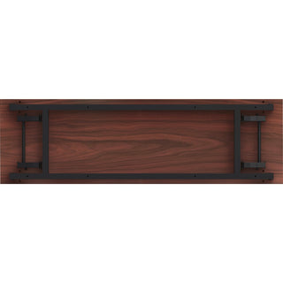 Lorell Folding Training Table - For - Table TopMelamine Top x 60" Table Top Width x 18" Table Top Depth x 1" Table Top Thickness - 30" Height - Assembly Required - Mahogany - 1 Each