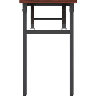 Lorell Folding Training Table - For - Table TopMelamine Top x 60" Table Top Width x 18" Table Top Depth x 1" Table Top Thickness - 30" Height - Assembly Required - Mahogany - 1 Each