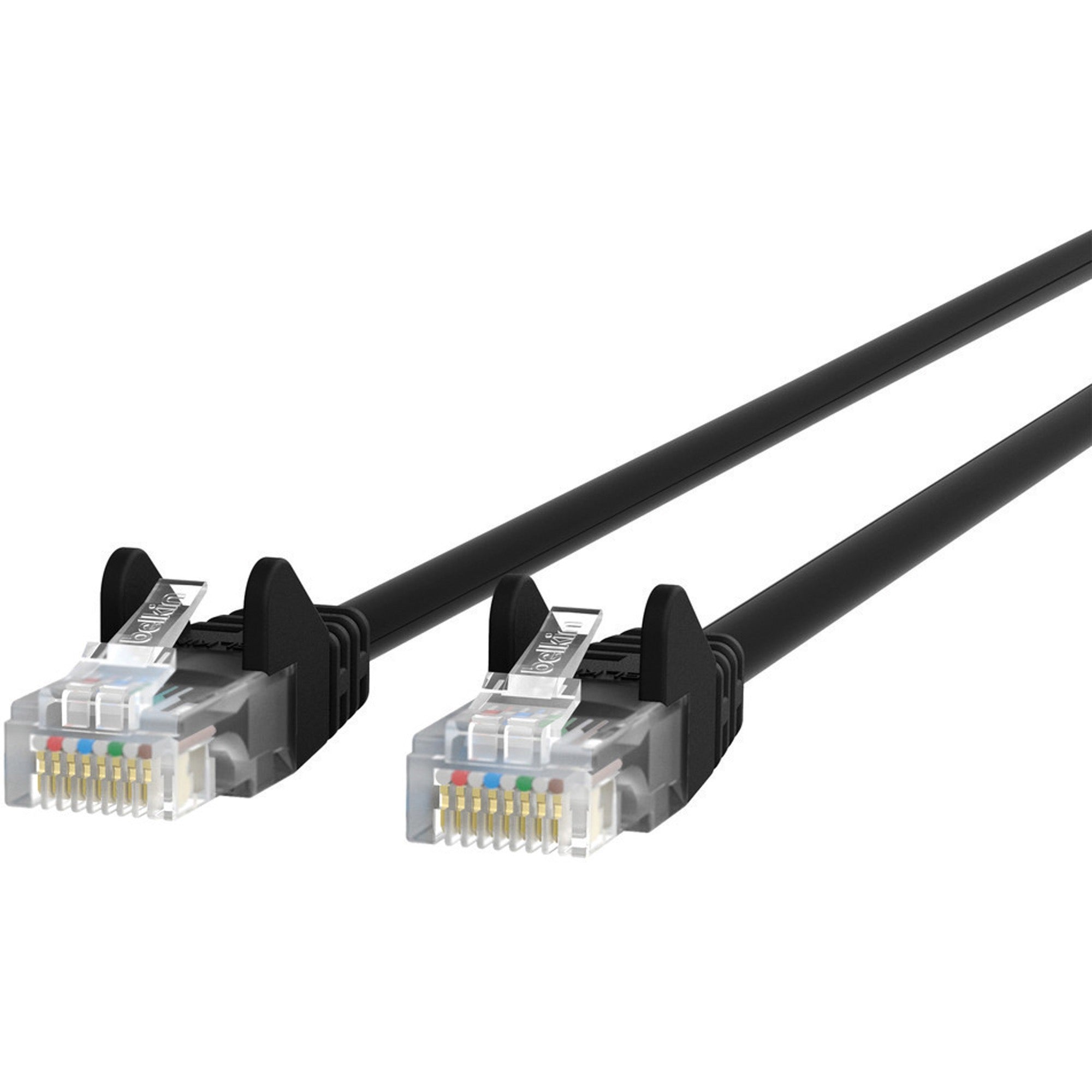 belkin-rj45-category-6-snagless-patch-cable-4-ft-category-6-network-cable-for-network-device-notebook-desktop-computer-modem-router-first-end-1-x-rj-45-network-male-second-end-1-x-rj-45-network-male-1-gbit-s-patch-cable-black-_blka3l9804blks - 1