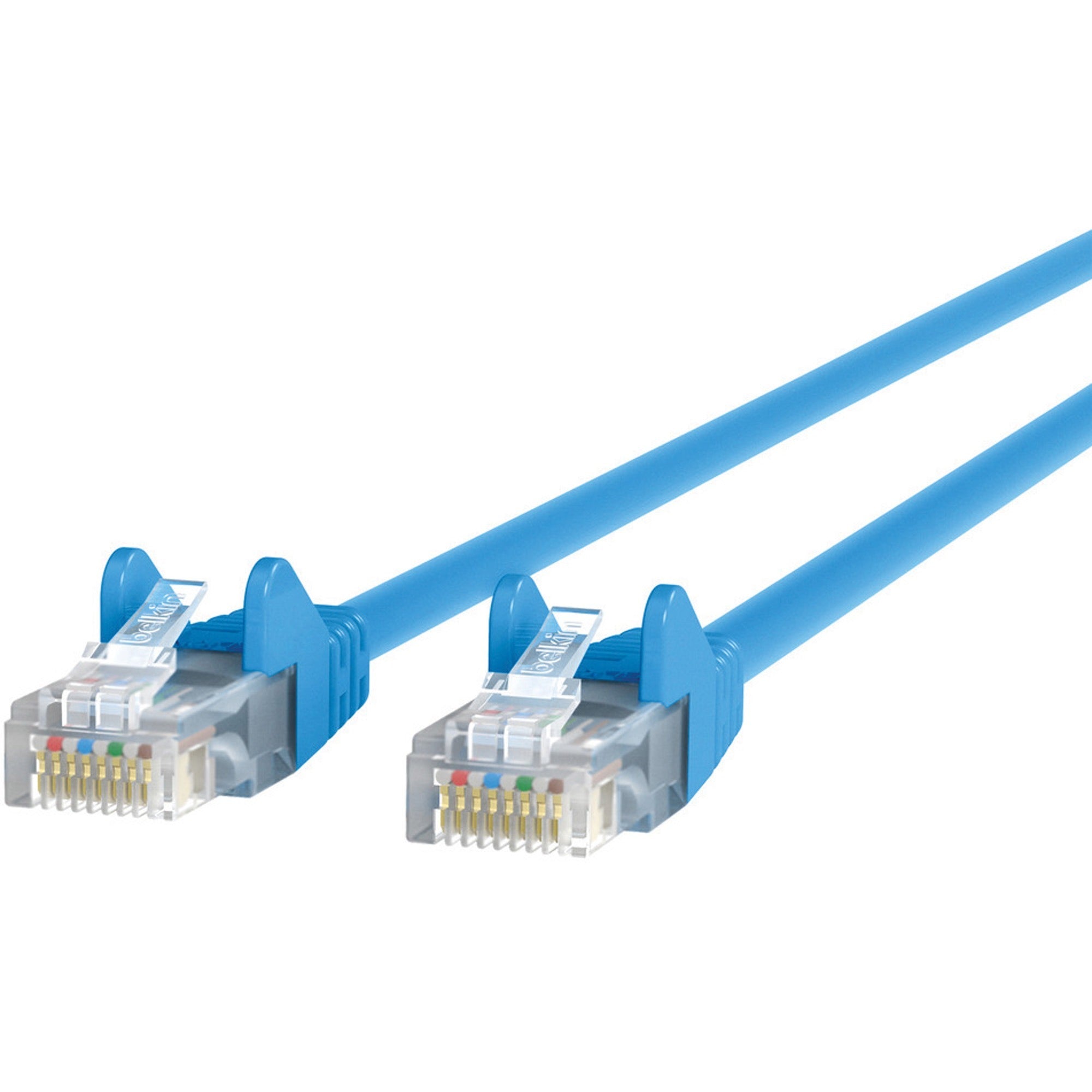 Belkin RJ45 Category 6 Snagless Patch Cable - 4 ft Category 6 Network Cable for Network Device, Notebook, Desktop Computer, Modem, Router - First End: 1 x RJ-45 Network - Male - Second End: 1 x RJ-45 Network - Male - 1 Gbit/s - Patch Cable - Blue - 1