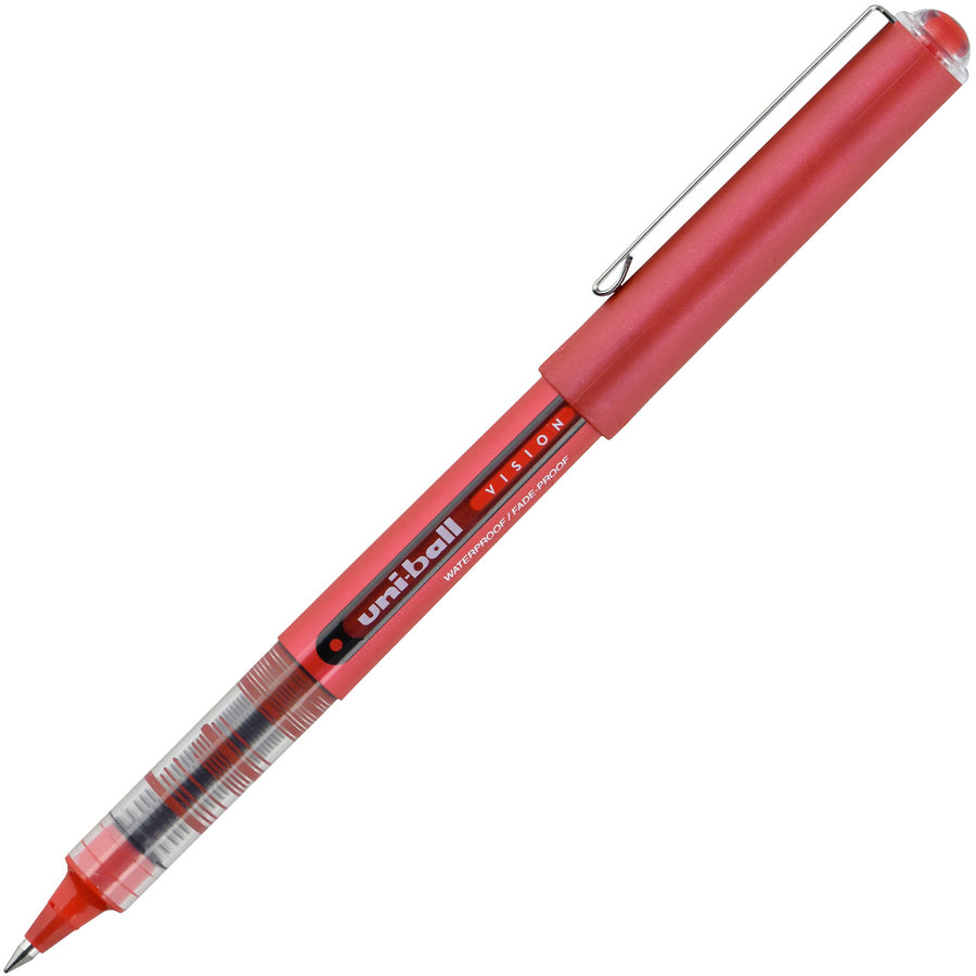 uniball-vision-rollerball-pen-ultra-micro-pen-point-038-mm-pen-point-size-red-1-box_ubc70133 - 2