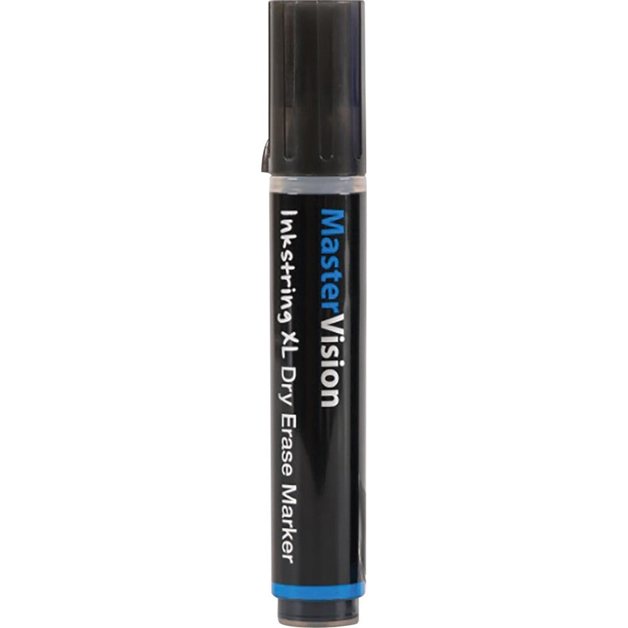 Bi-silque Inkstring XL Dry Erase Markers - 3 mm Marker Point Size - Bullet Marker Point Style - Black Gel-based Ink - 12 Each
