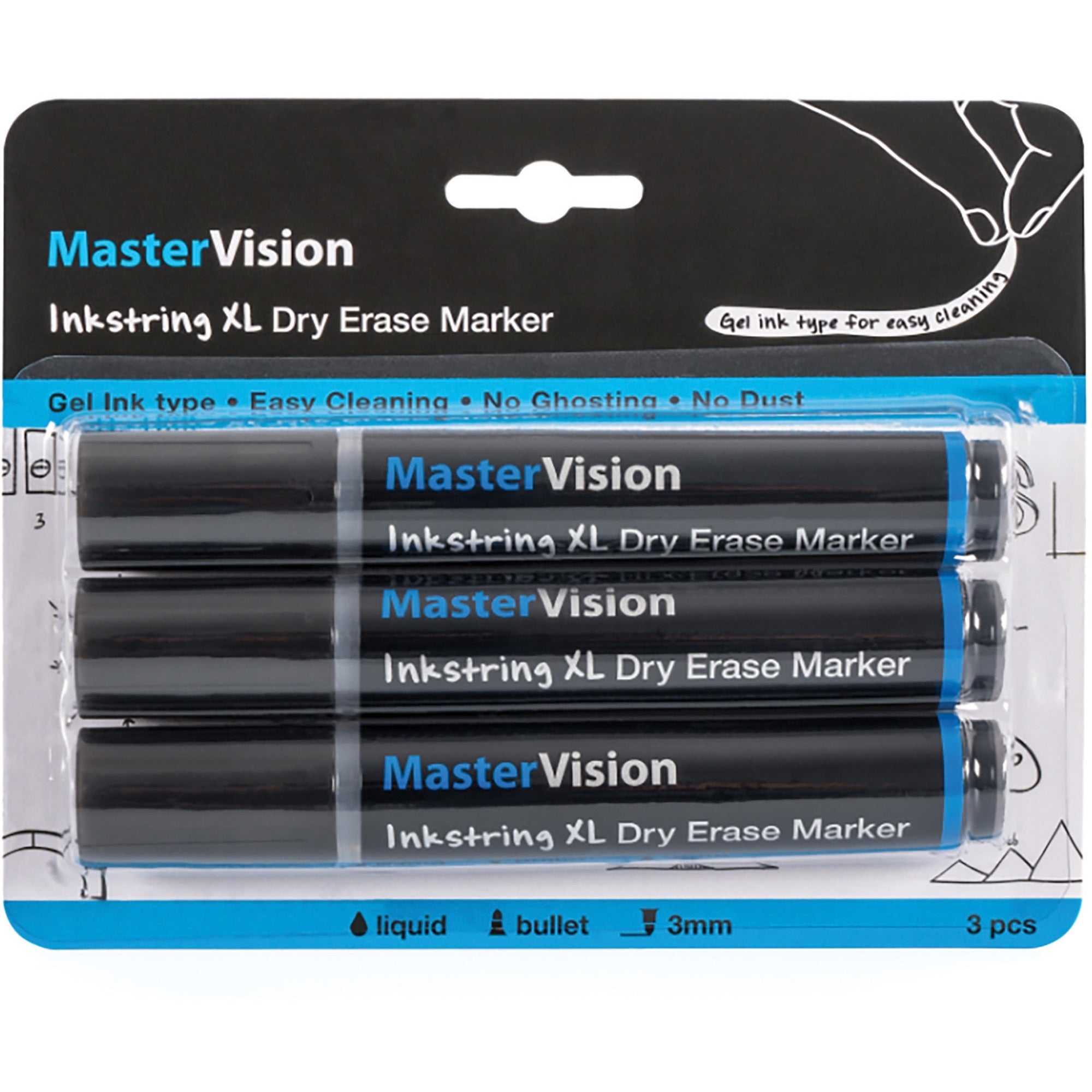 bi-silque-dry-erase-markers-3-mm-marker-point-size-bullet-marker-point-style-black-gel-based-ink-3-each_bvcpe4101 - 1