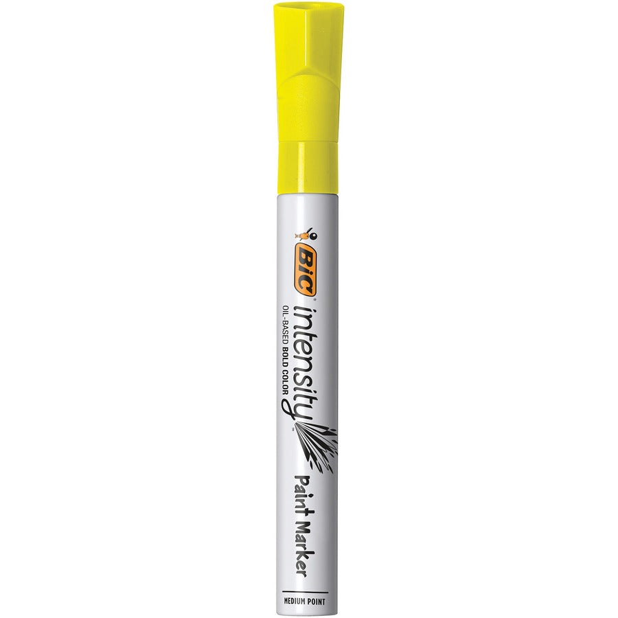 bic-intensity-paint-marker-bullet-marker-point-style-yellow-oil-based-ink-12-pack_bicpmprt11yel - 2