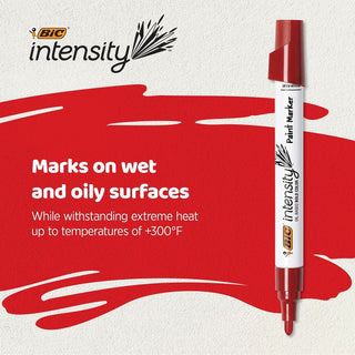 BIC Intensity Paint Marker - Bullet Marker Point Style - Yellow Oil Based Ink - 12 Pack