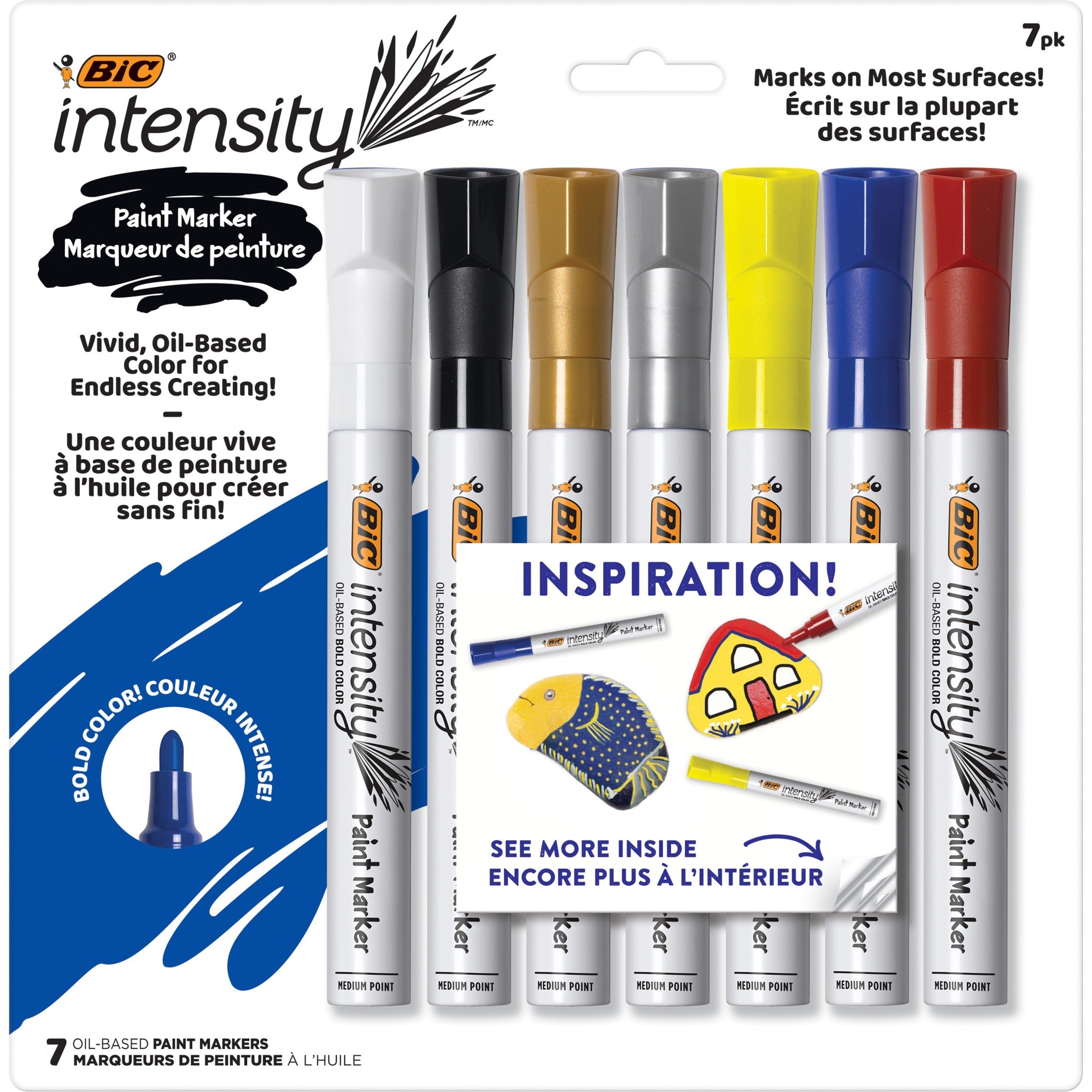 bic-intensity-paint-marker-bullet-marker-point-style-assorted-oil-based-ink-7-pack_bicpmptp71ast - 1