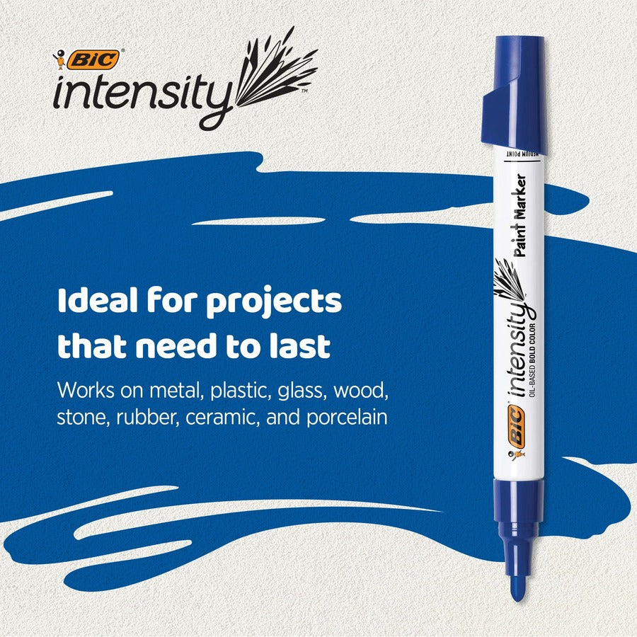 BIC Intensity Paint Marker - Bullet Marker Point Style - Assorted Oil Based Ink - 7 Pack