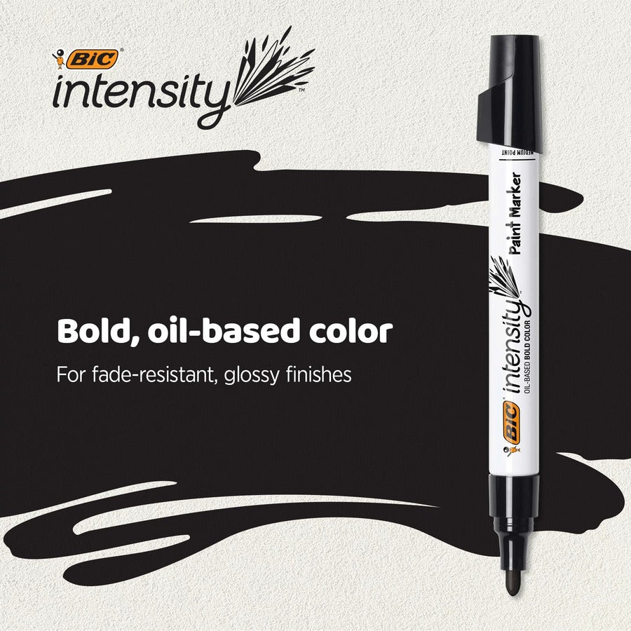 BIC Intensity Paint Marker - Bullet Marker Point Style - Assorted Oil Based Ink - 7 Pack