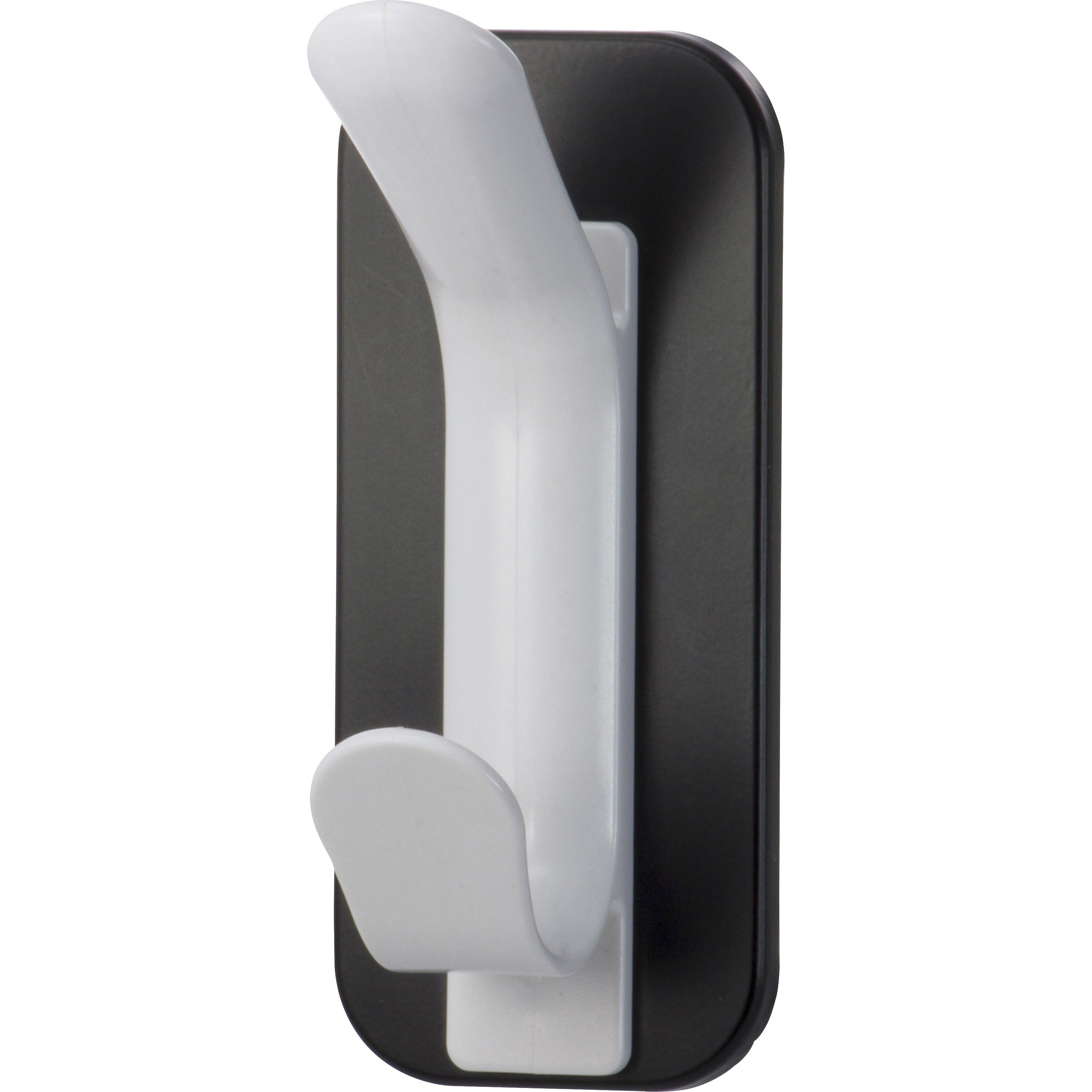 lorell-magnetic-double-coat-hook-for-coat-clothes-plastic-white-1-each_llr02872 - 1