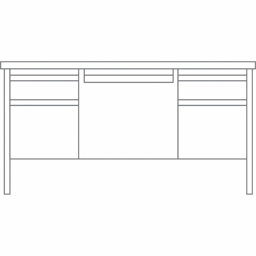 lorell-fortress-series-double-pedestal-desk-60-x-29530--11-top-08-modesty-panel-file-drawers-double-pedestal-square-edge-material-steel-finish-black_llr60930 - 5