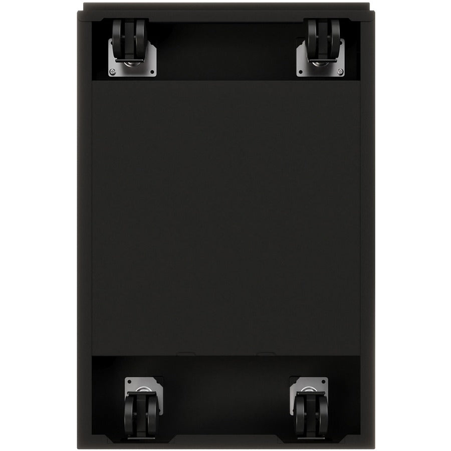 Lorell Mobile File Cabinet with Backpack Drawer - 15" x 27.8"20" - 2 x Box, File Drawer(s) - Finish: Black