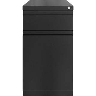 Lorell Mobile File Cabinet with Backpack Drawer - 15" x 27.8"20" - 2 x Box, File Drawer(s) - Finish: Black