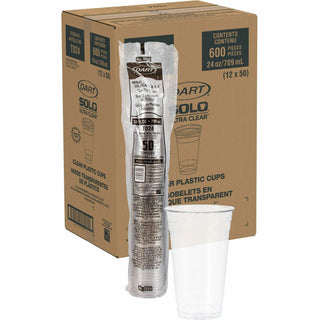 Solo Ultra Clear 24 oz Cold Cups - 50.0 / Bag - 30 / Carton - Clear - Cold Drink, Beverage