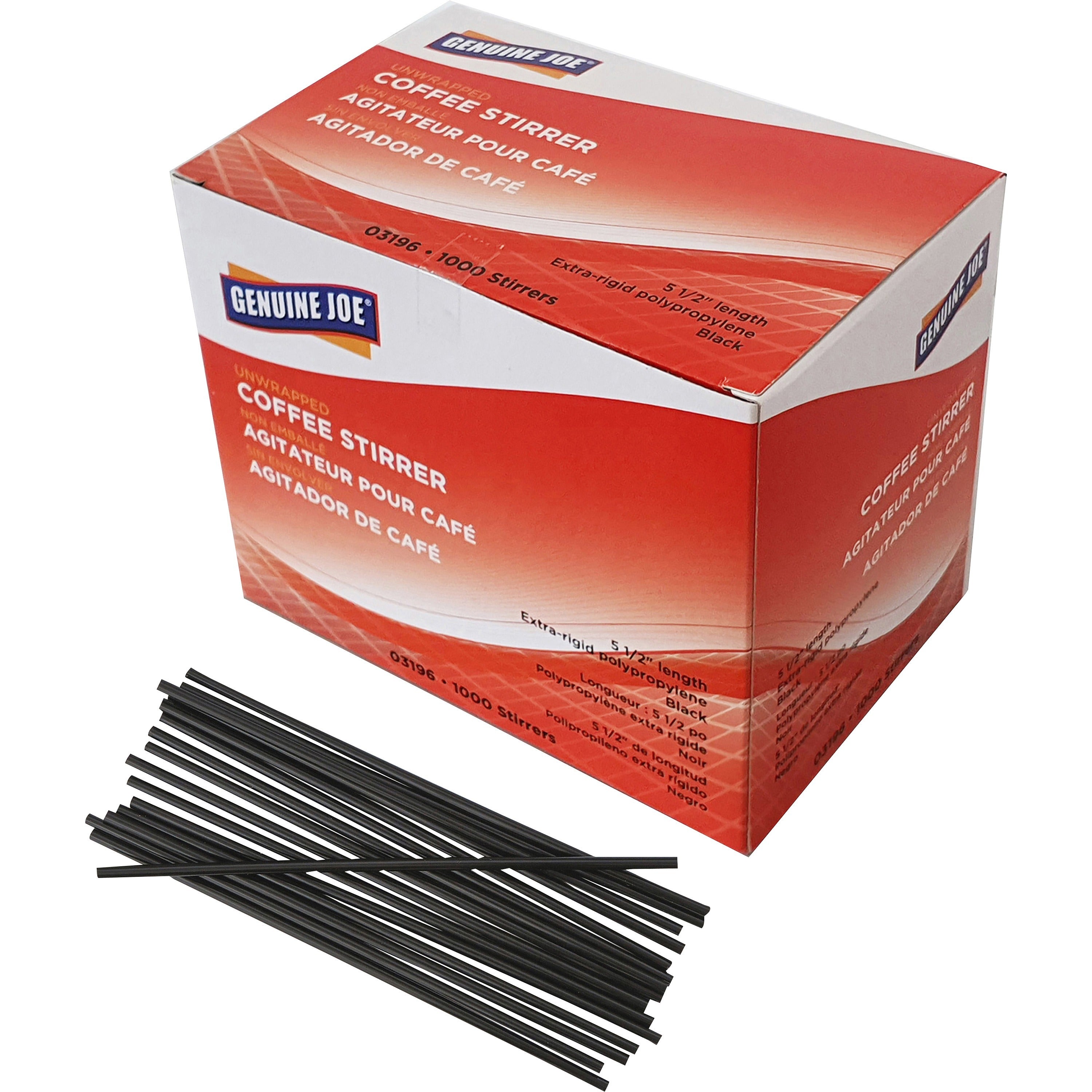 genuine-joe-plastic-stirrers-55-length-plastic-polypropylene-1000-box-black_gjo03196 - 1