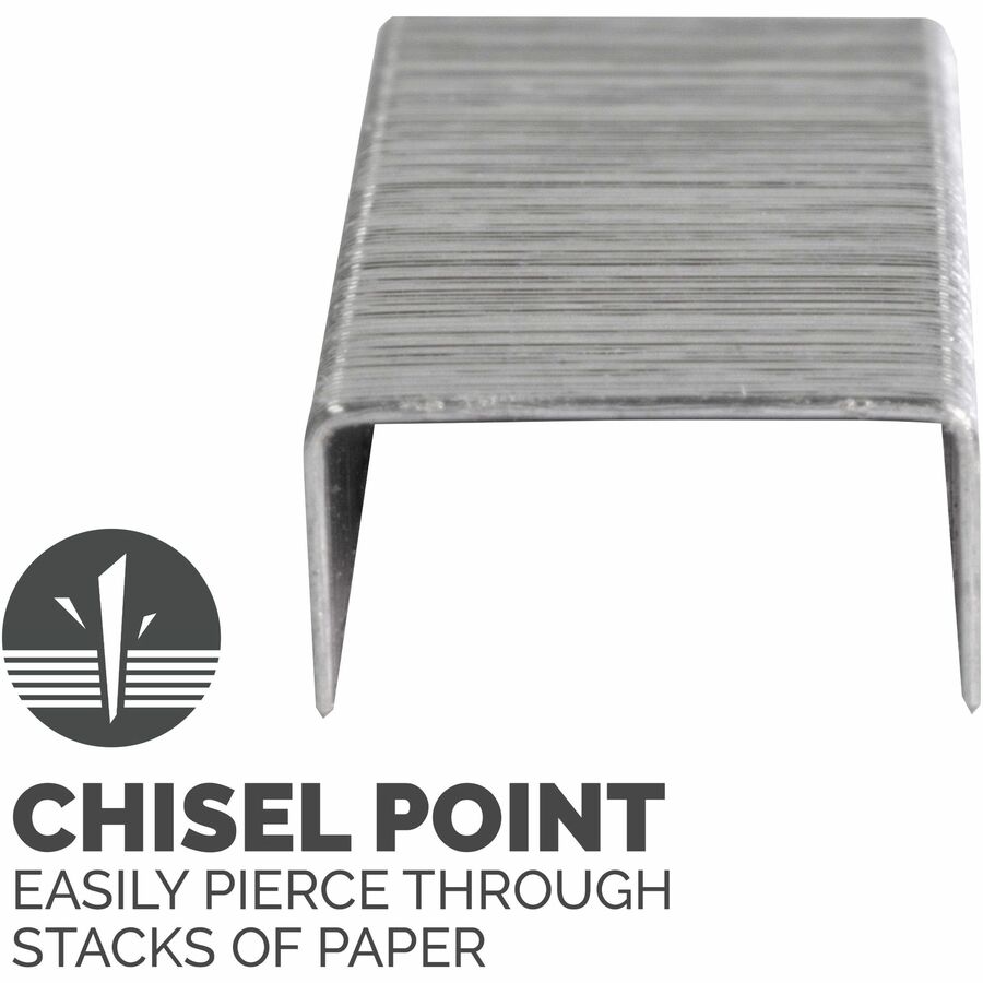 Standard 0.25" Full Strip Staples, 0.25" Leg, 0.5" Crown, Steel, 5,000/Pack