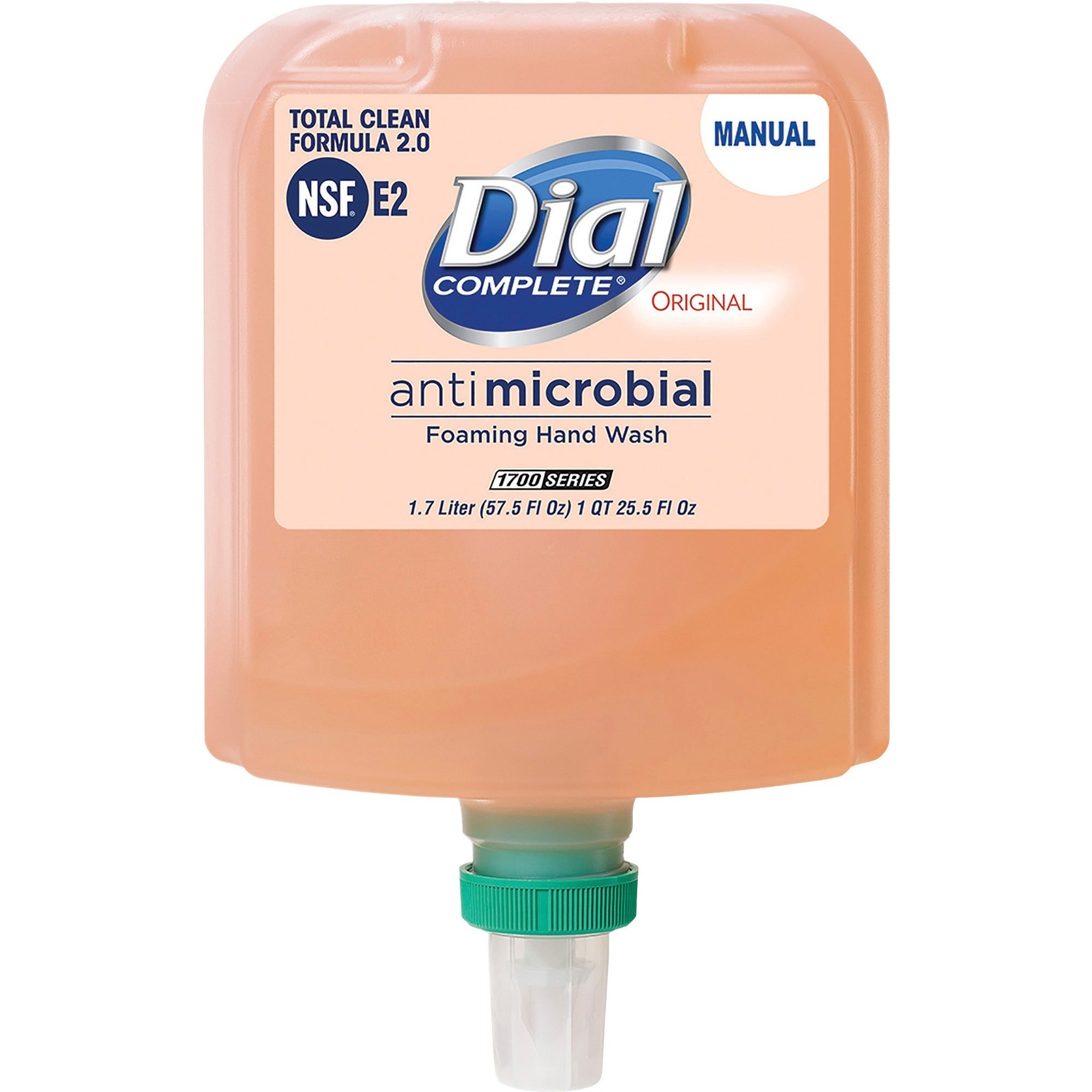 Antibacterial Foaming Hand Wash Refill for Dial 1700 Dispenser, Original, 1.7 L, 3/Carton