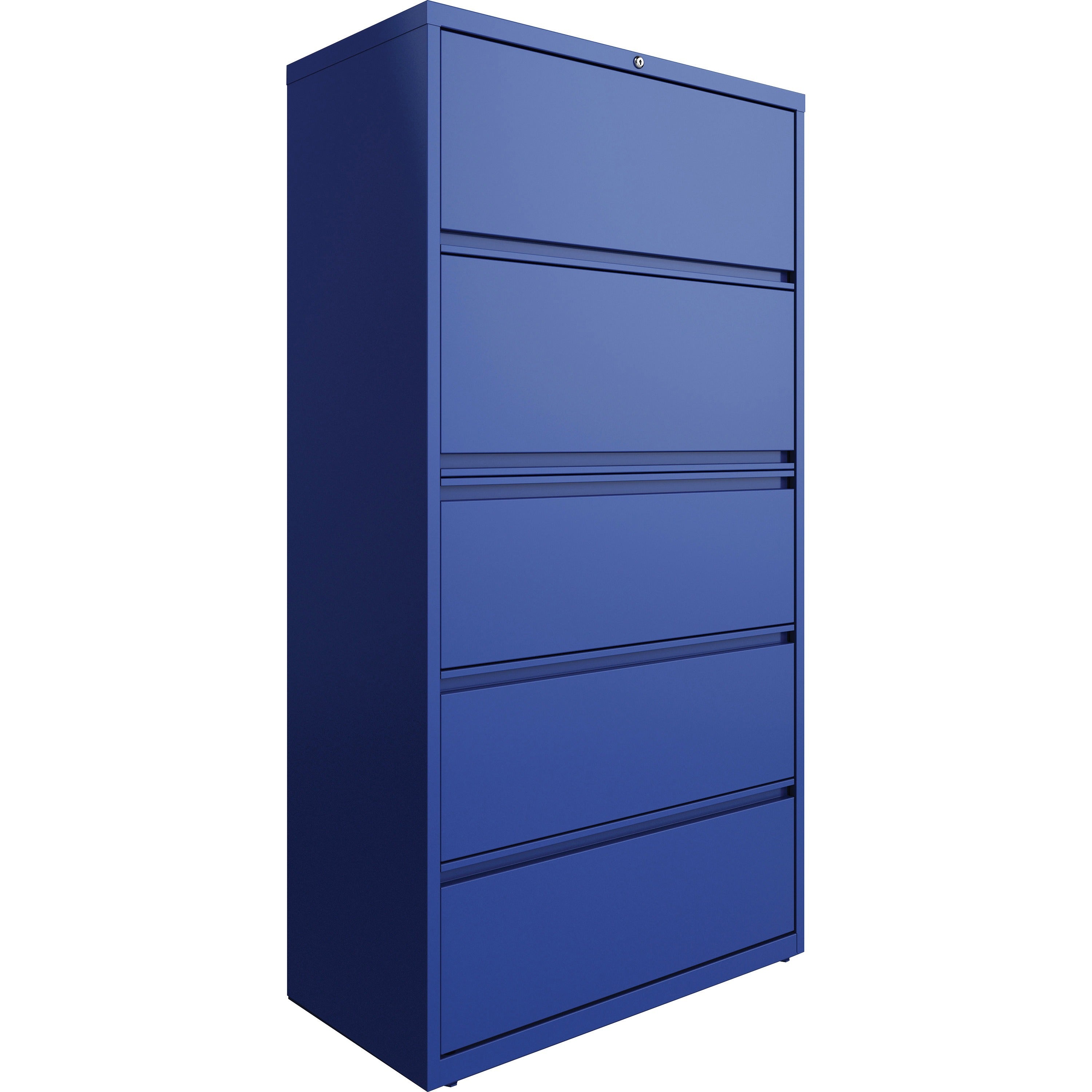 lorell-fortress-series-lateral-file-w-roll-out-posting-shelf-36-x-188-x-678-5-x-drawers-for-file-letter-legal-a4-lateral-hanging-rail-label-holder-durable-nonporous-surface-removable-lock-locking-bar-pull-out-drawer-ball-bea_llr03122 - 1