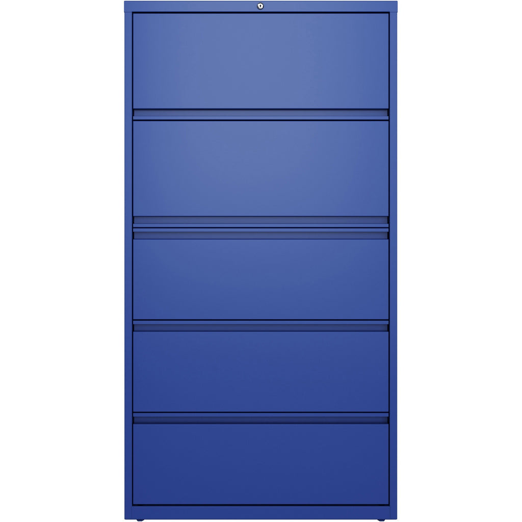 lorell-fortress-series-lateral-file-w-roll-out-posting-shelf-36-x-188-x-678-5-x-drawers-for-file-letter-legal-a4-lateral-hanging-rail-label-holder-durable-nonporous-surface-removable-lock-locking-bar-pull-out-drawer-ball-bea_llr03122 - 2