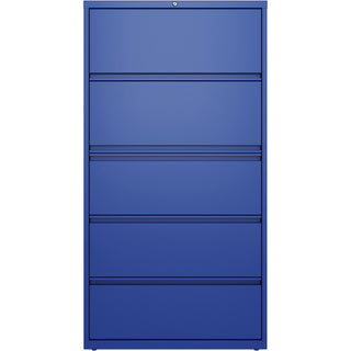 lorell-fortress-series-lateral-file-w-roll-out-posting-shelf-36-x-188-x-678-5-x-drawers-for-file-letter-legal-a4-lateral-hanging-rail-label-holder-durable-nonporous-surface-removable-lock-locking-bar-pull-out-drawer-ball-bea_llr03122 - 2