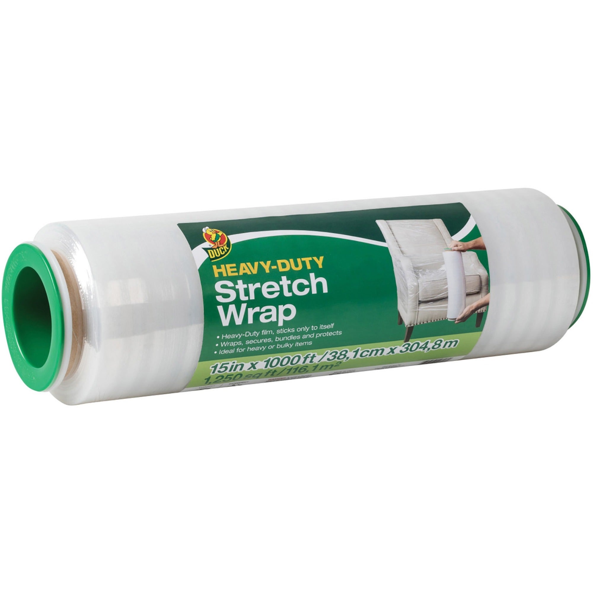 duck-heavy-duty-stretch-wrap-15-width-x-1000-ft-length-heavy-duty-handle-self-stick-residue-free-non-adhesive-plastic-clear-1each_duc285709 - 1