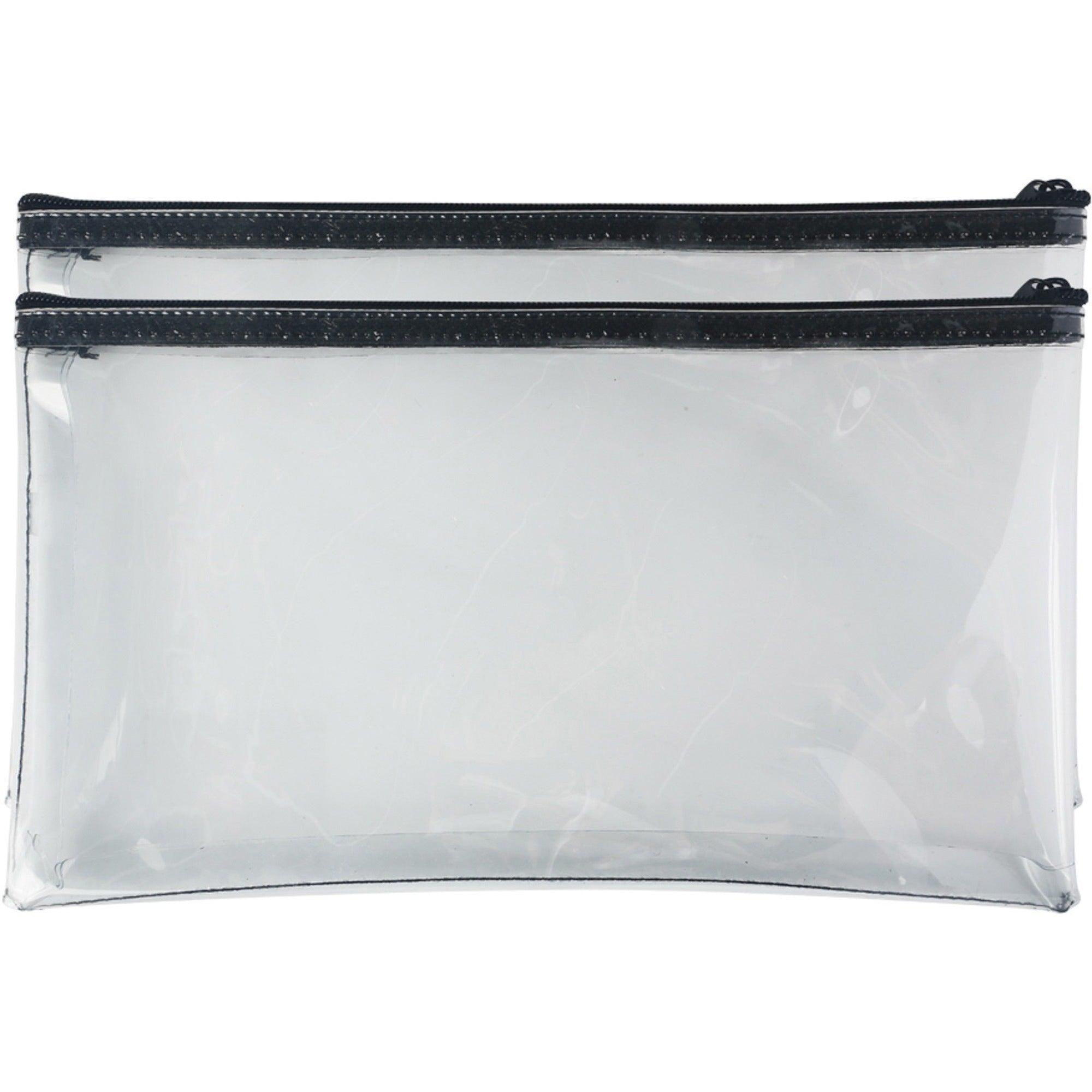 sparco-wallet-bag-6-width-x-11-length-zipper-closure-clear-2-pack-currency-check-paperwork_spr02867 - 1