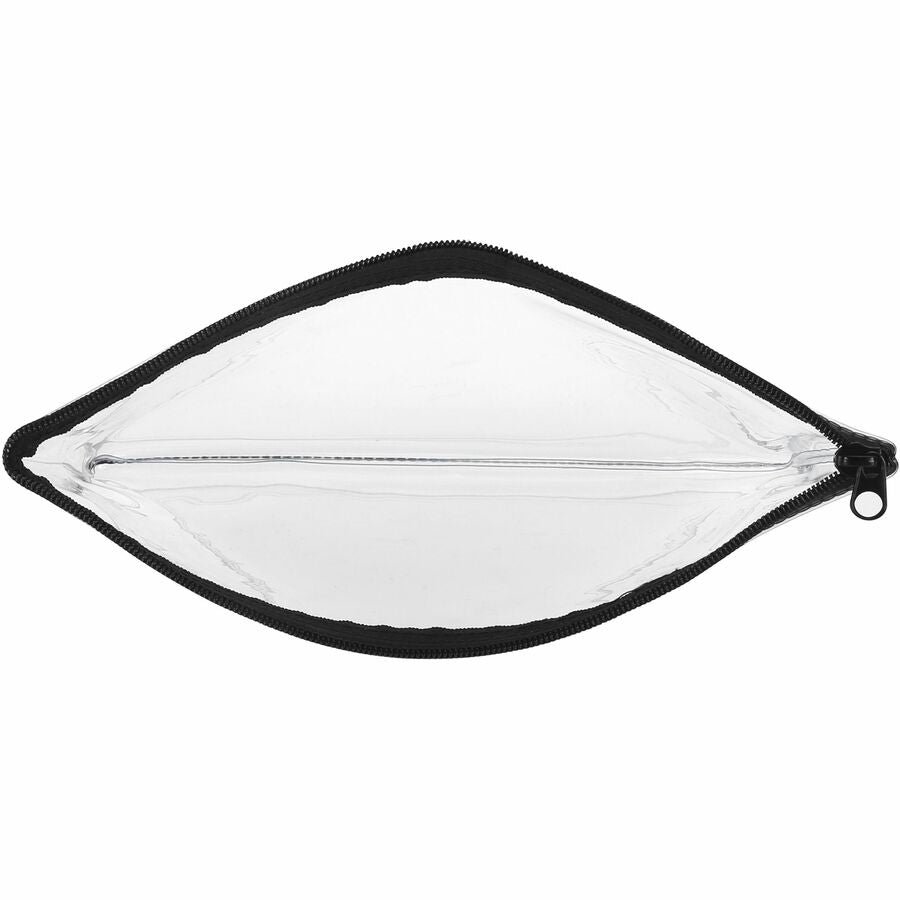 Sparco Wallet Bag - 6" Width x 11" Length - Zipper Closure - Clear - 2/Pack - Currency, Check, Paperwork