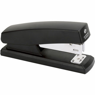 Business Source Half-strip Stapler - 20 Sheets Capacity - 105 Staple Capacity - Half Strip - 1 Each - Black