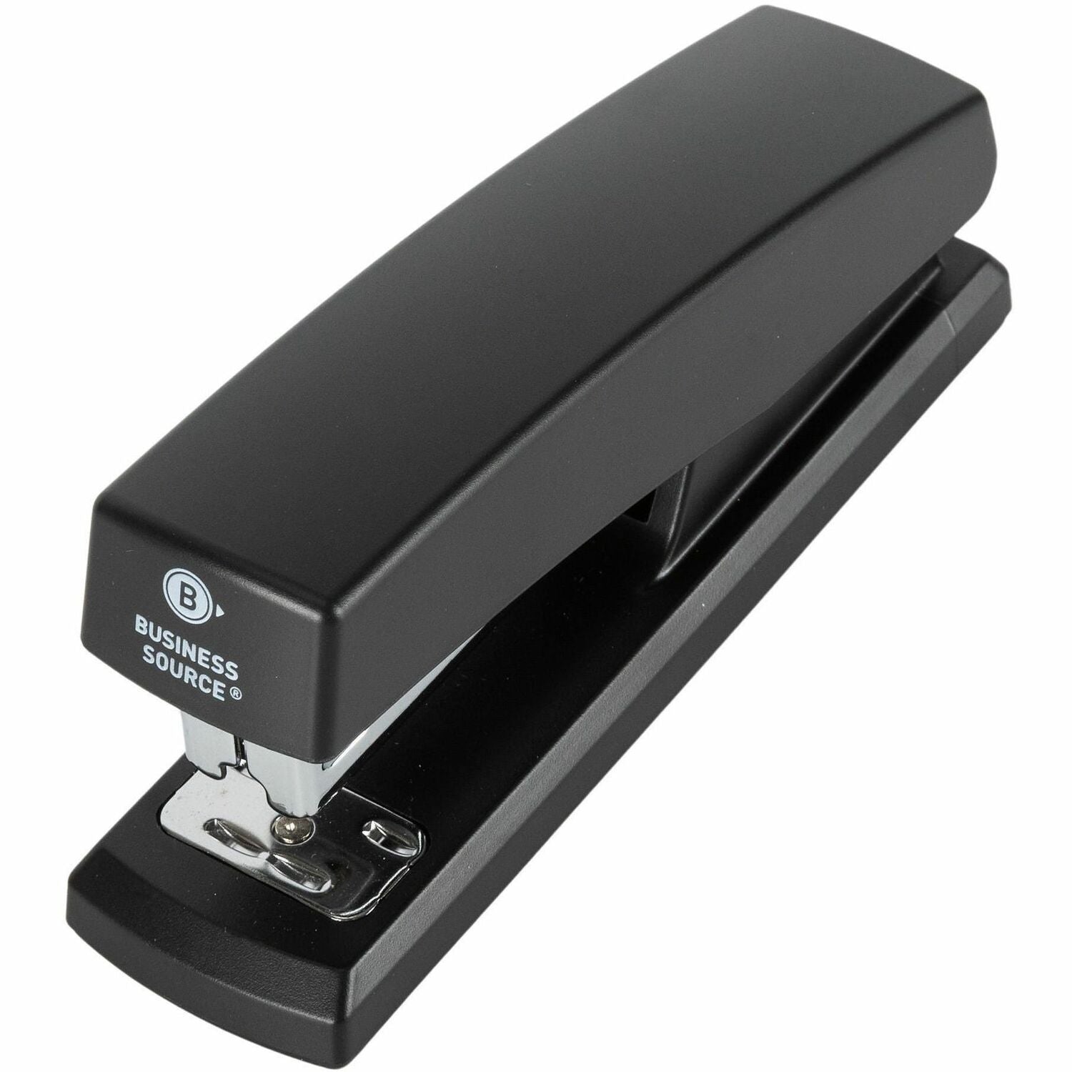 Business Source Half-strip Stapler - 20 Sheets Capacity - 105 Staple Capacity - Half Strip - 1 Each - Black