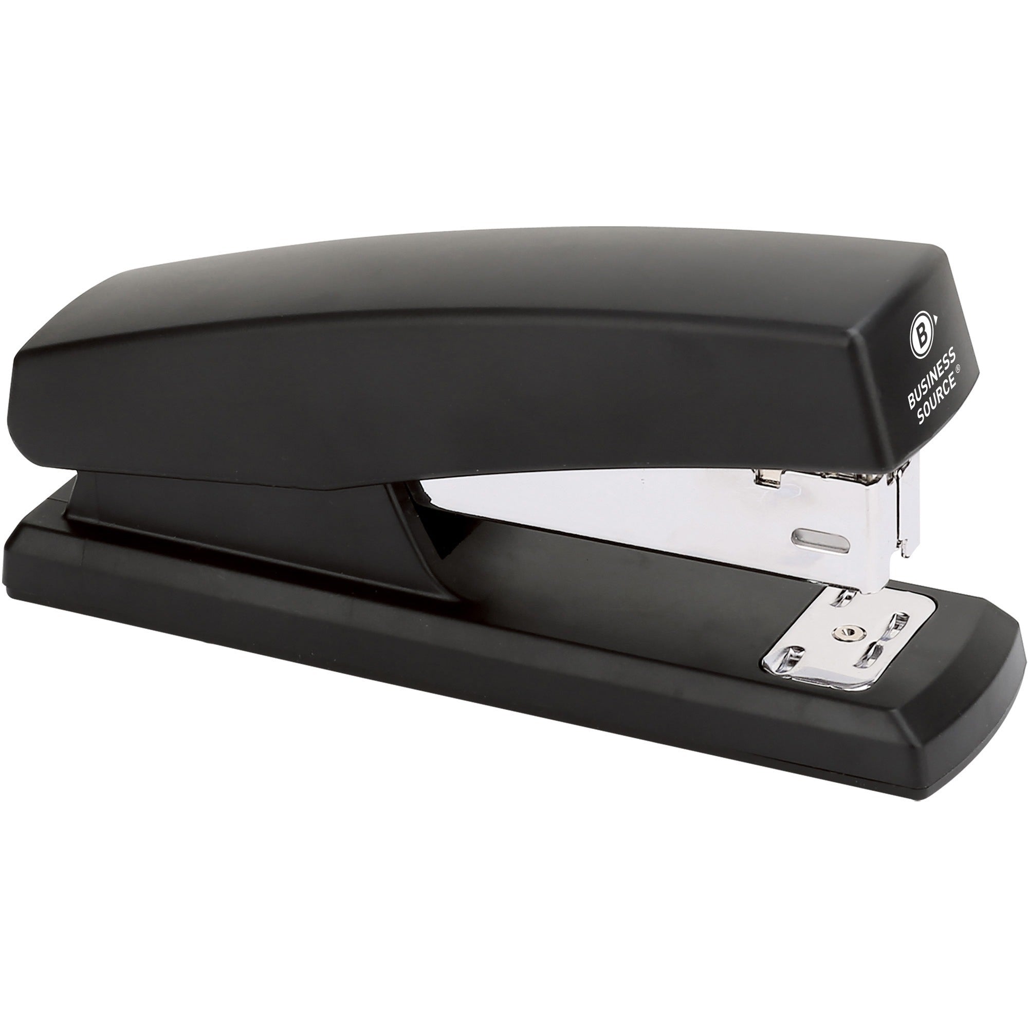 business-source-half-strip-stapler-20-sheets-capacity-105-staple-capacity-half-strip-1-each-black_bsn03197 - 1